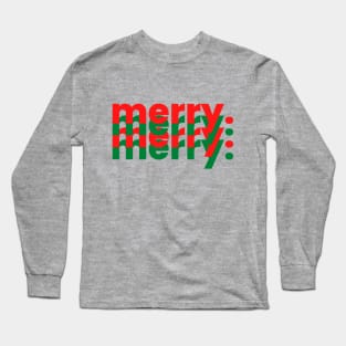 Merry Merry Merry Christmas Apparel Long Sleeve T-Shirt